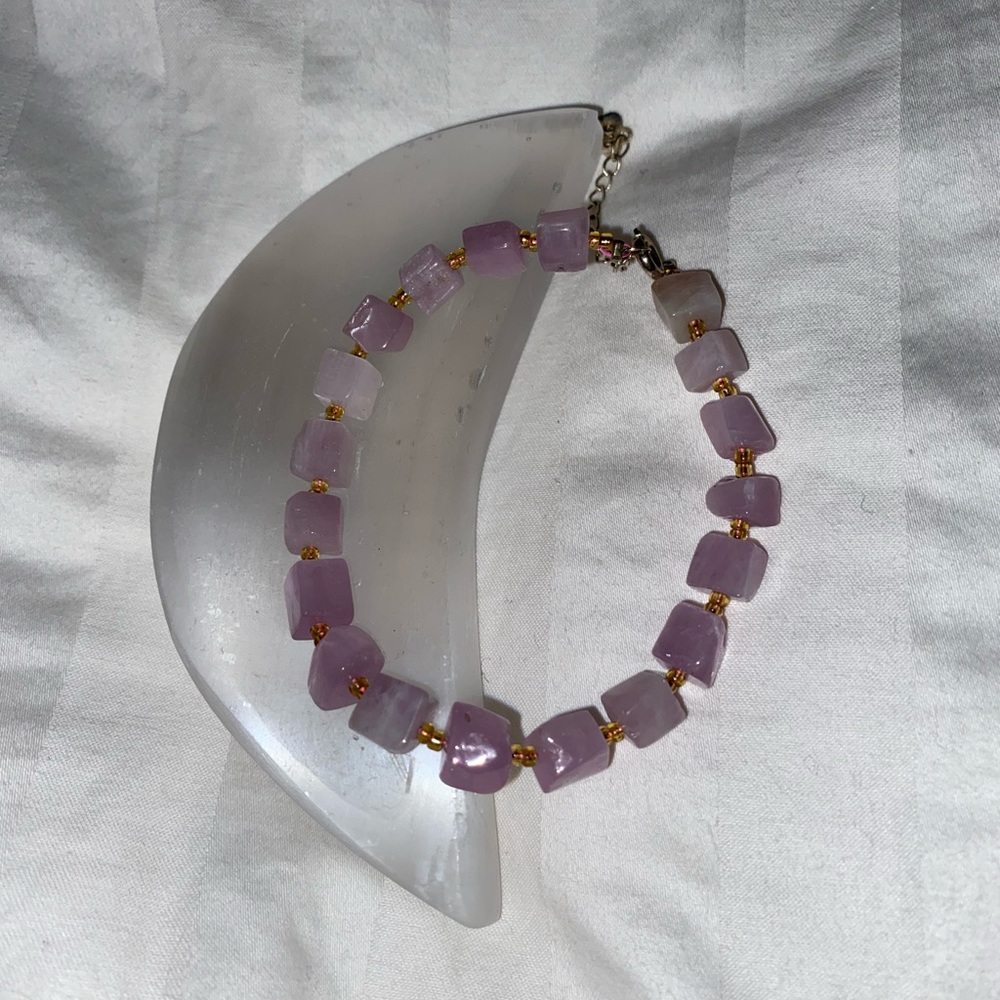 Kunzite Crystal Bracelet